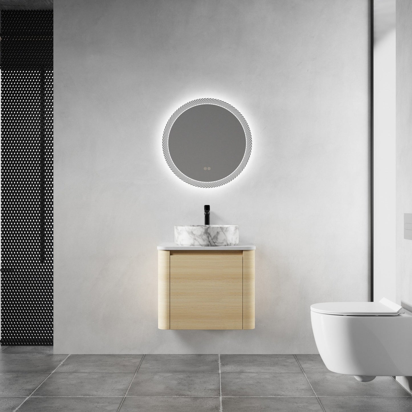 24'' Wall - Mounted Bathroom Vanity With Ceramic Art Sink & 1 - Soft - Close Door, KD - Packing, Plywood - 1st Choice Furniture Direct