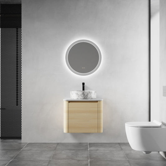 24'' Wall - Mounted Bathroom Vanity With Ceramic Art Sink & 1 - Soft - Close Door, KD - Packing, Plywood - 1st Choice Furniture Direct