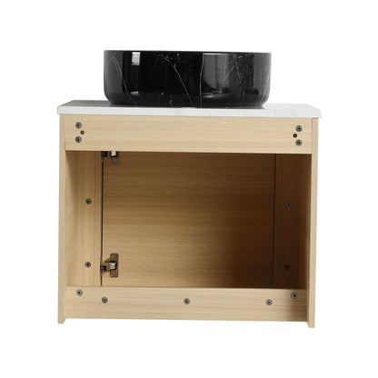 24'' Wall - Mounted Bathroom Vanity With Ceramic Art Sink & 1 - Soft - Close Door, KD - Packing, Plywood - 1st Choice Furniture Direct