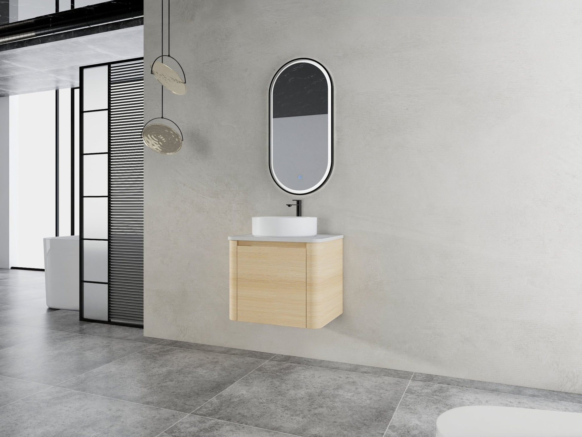 24'' Wall - Mounted Bathroom Vanity With Ceramic Art Sink & 1 - Soft - Close Door, KD - Packing, Plywood - 1st Choice Furniture Direct