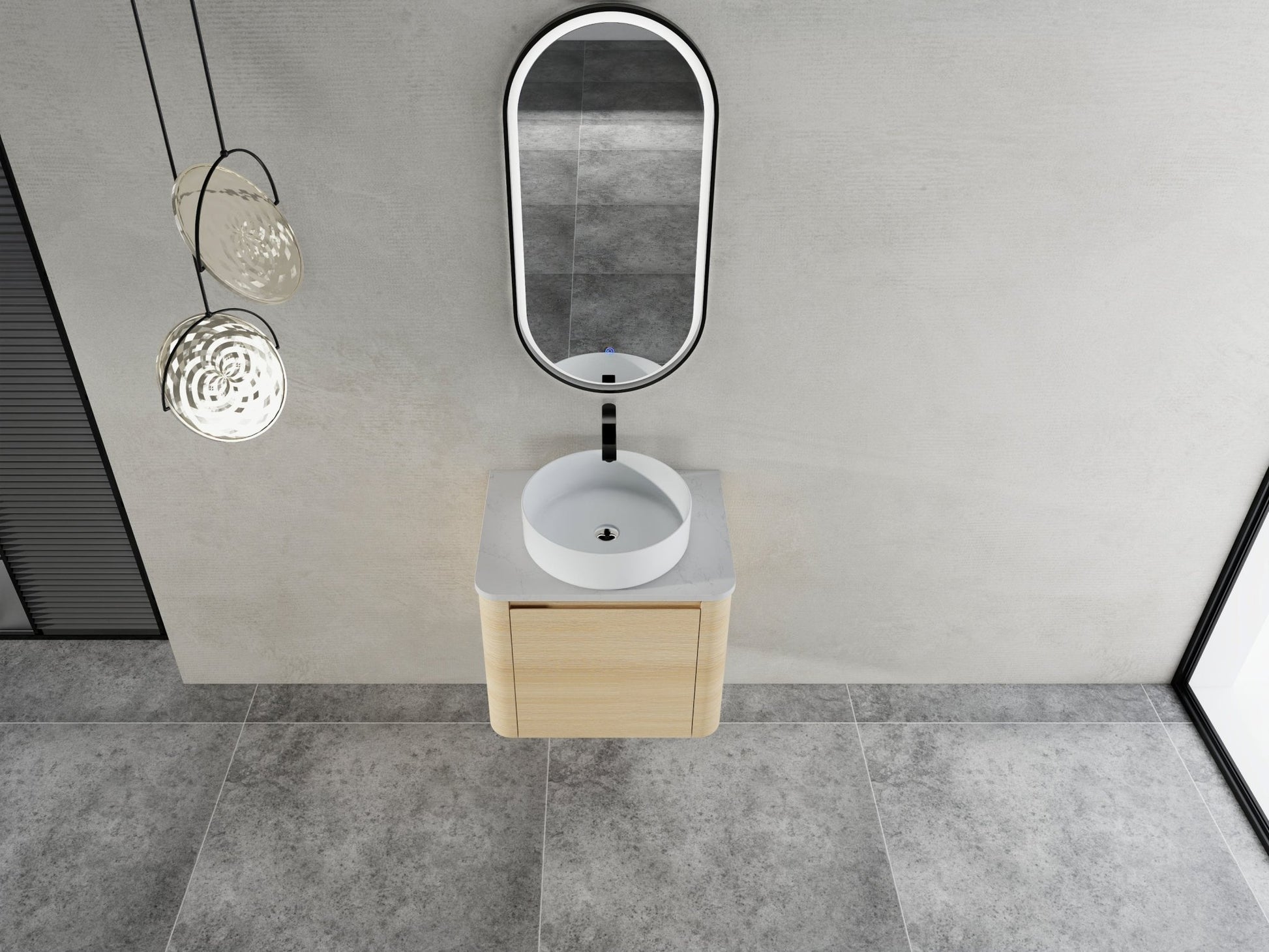 24'' Wall - Mounted Bathroom Vanity With Ceramic Art Sink & 1 - Soft - Close Door, KD - Packing, Plywood - 1st Choice Furniture Direct