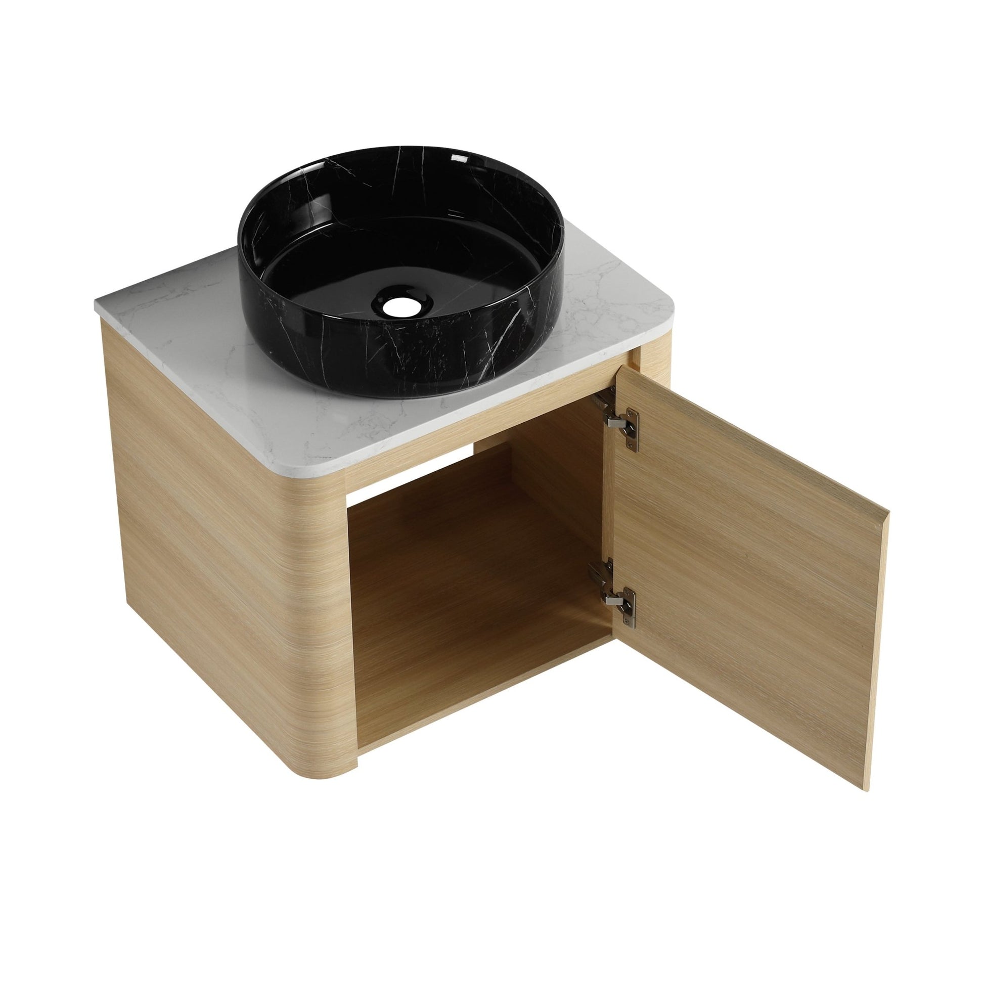 24'' Wall - Mounted Bathroom Vanity With Ceramic Art Sink & 1 - Soft - Close Door, KD - Packing, Plywood - 1st Choice Furniture Direct