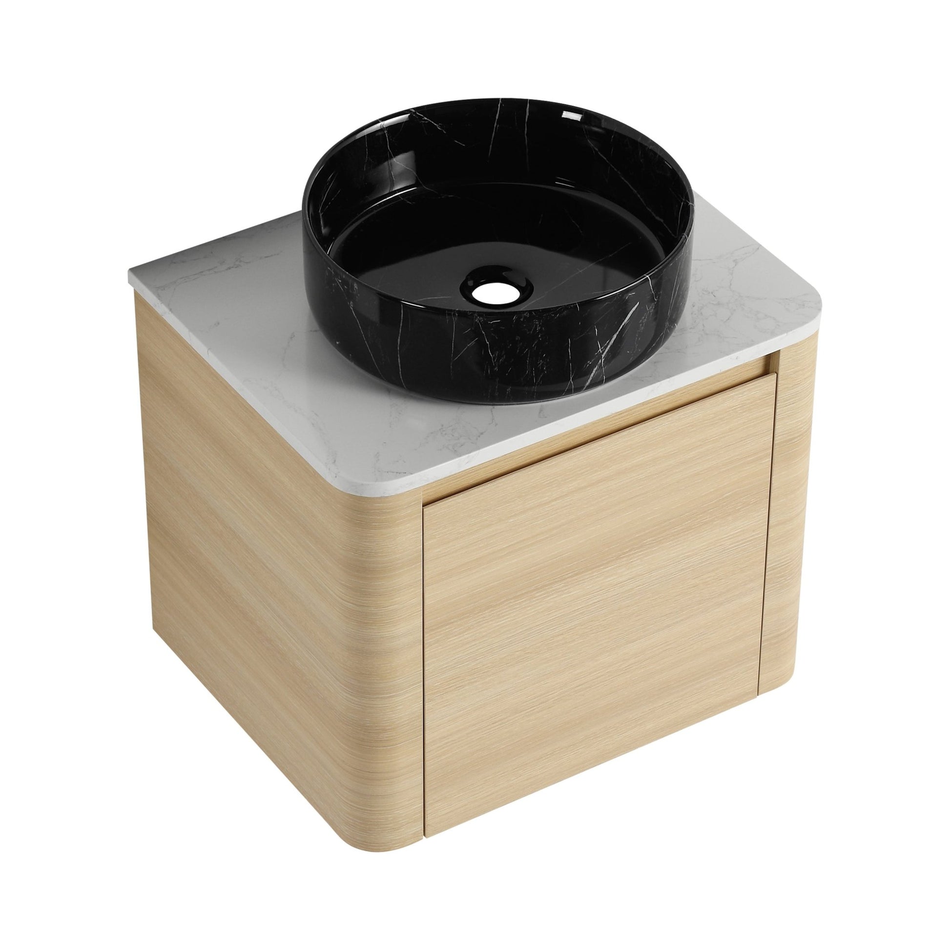 24'' Wall - Mounted Bathroom Vanity With Ceramic Art Sink & 1 - Soft - Close Door, KD - Packing, Plywood - 1st Choice Furniture Direct