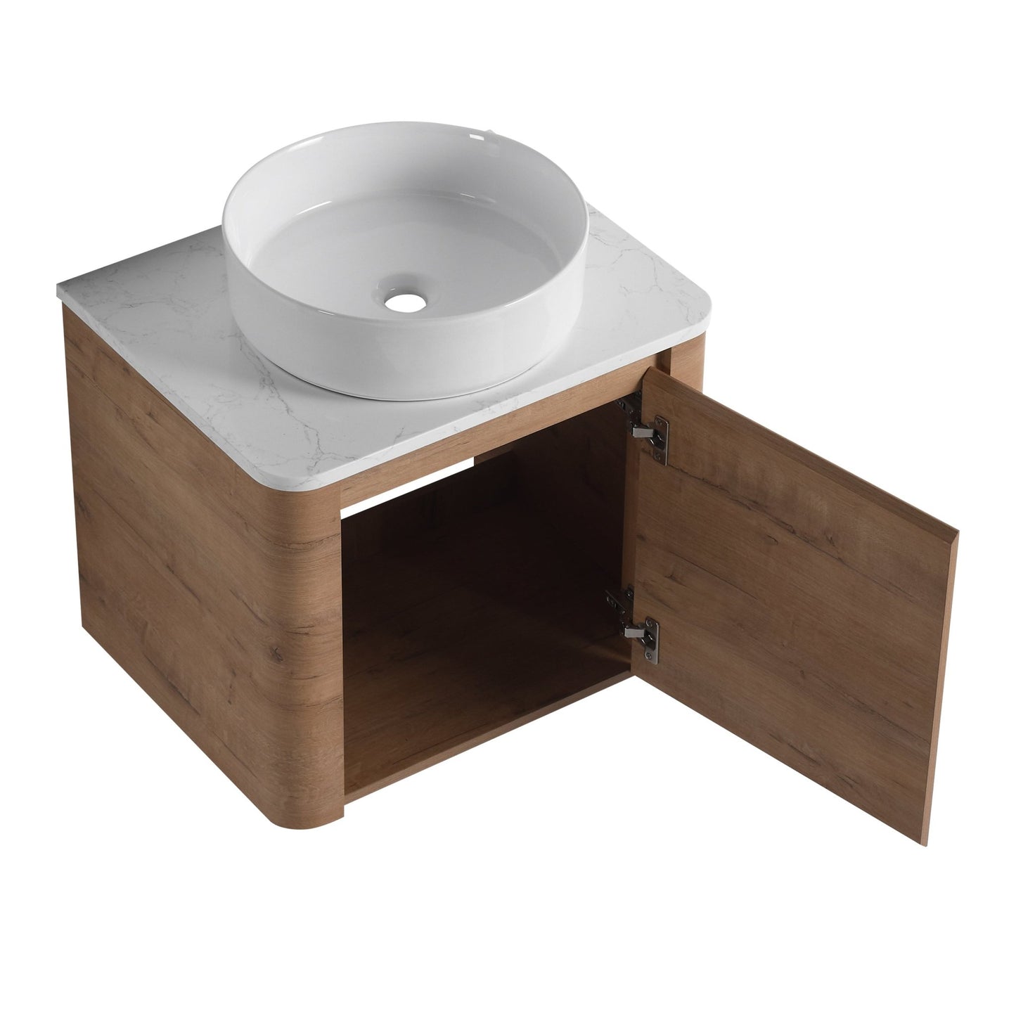 24'' Wall - Mounted Bathroom Vanity With Ceramic Art Sink & 1 - Soft - Close Door, KD - Packing, Plywood - 1st Choice Furniture Direct