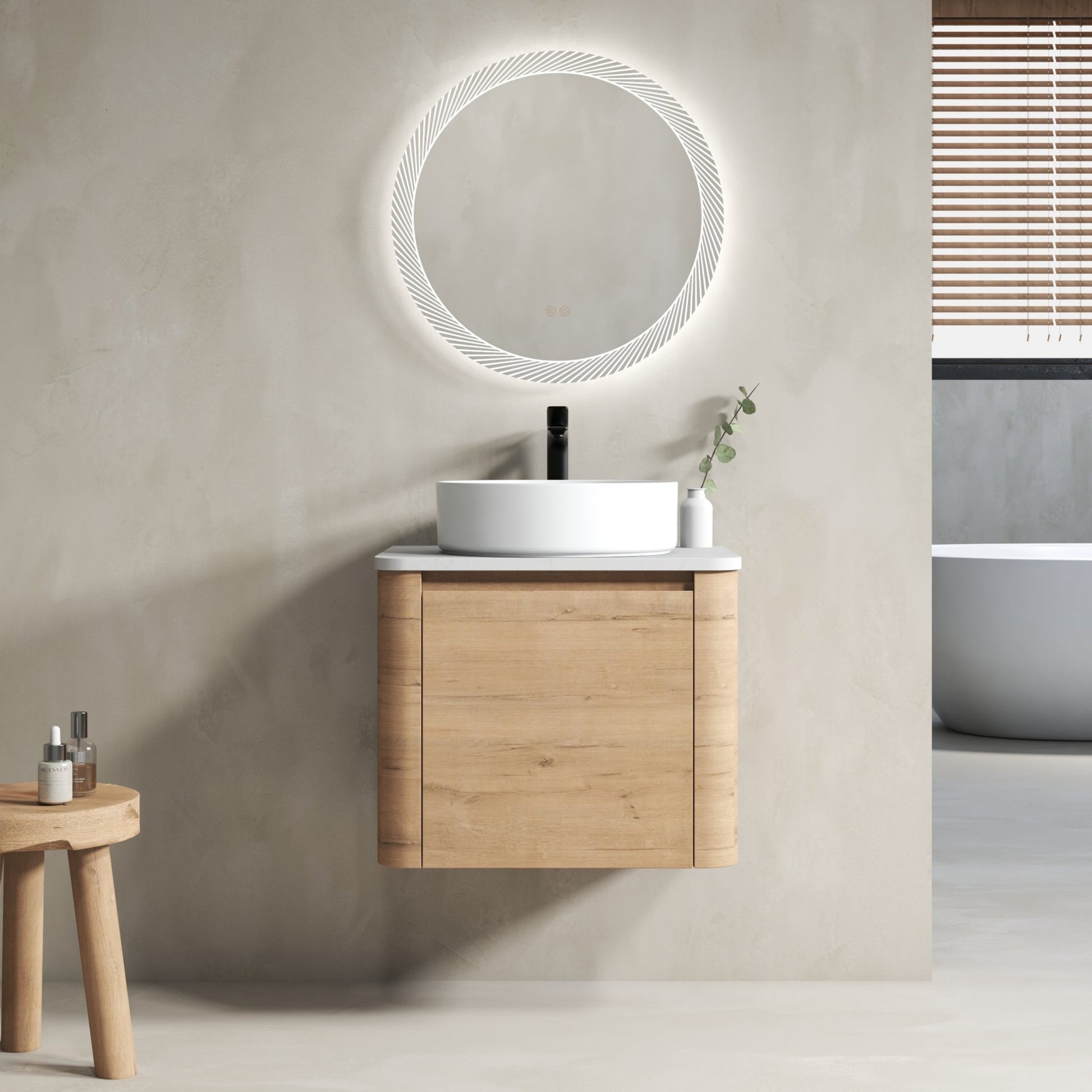 24'' Wall - Mounted Bathroom Vanity With Ceramic Art Sink & 1 - Soft - Close Door, KD - Packing, Plywood - 1st Choice Furniture Direct