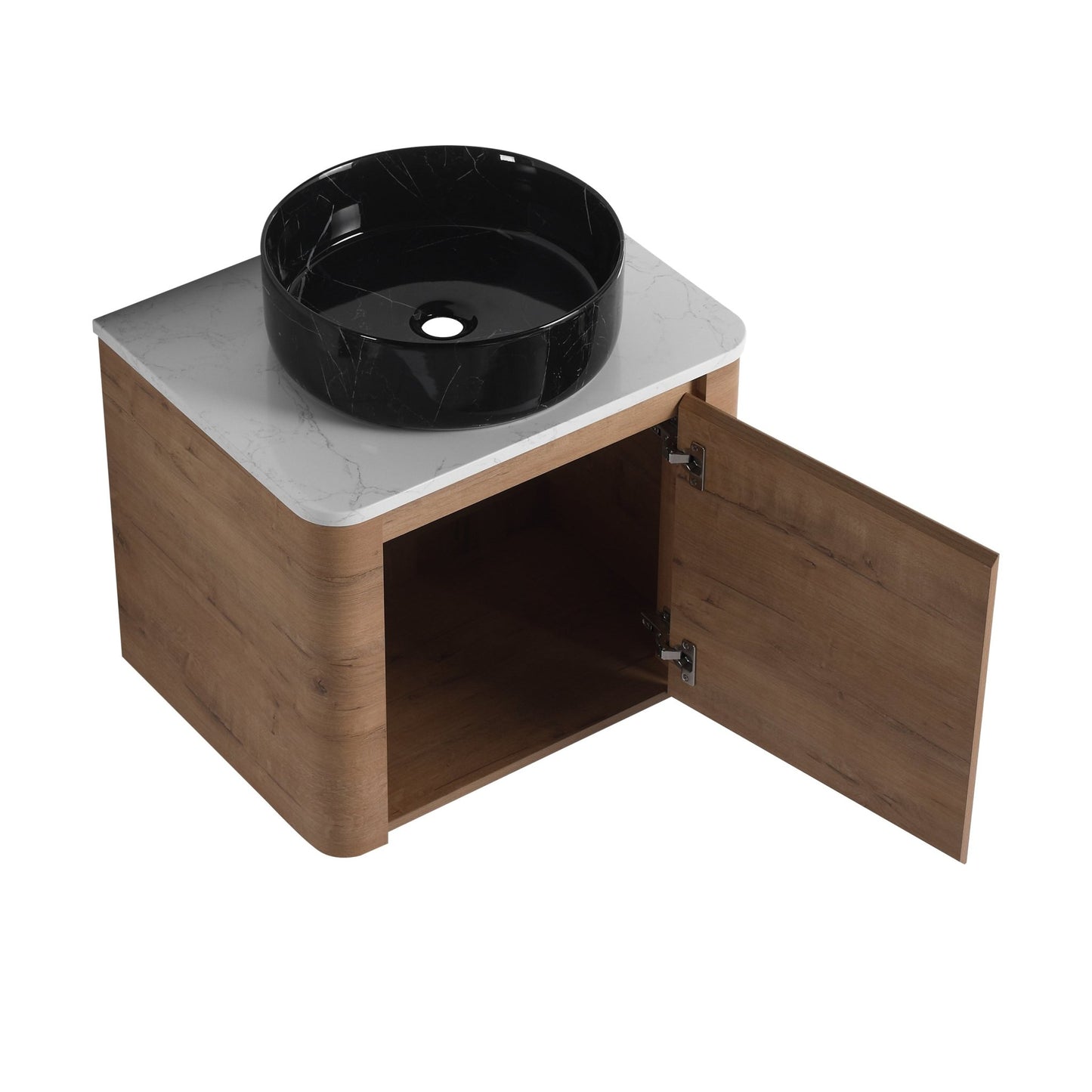 24'' Wall - Mounted Bathroom Vanity With Ceramic Art Sink & 1 - Soft - Close Door, KD - Packing, Plywood - 1st Choice Furniture Direct