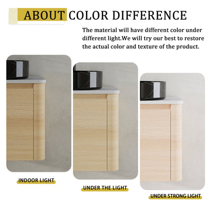 24'' Wall - Mounted Bathroom Vanity With Ceramic Art Sink & 1 - Soft - Close Door, KD - Packing, Plywood - 1st Choice Furniture Direct