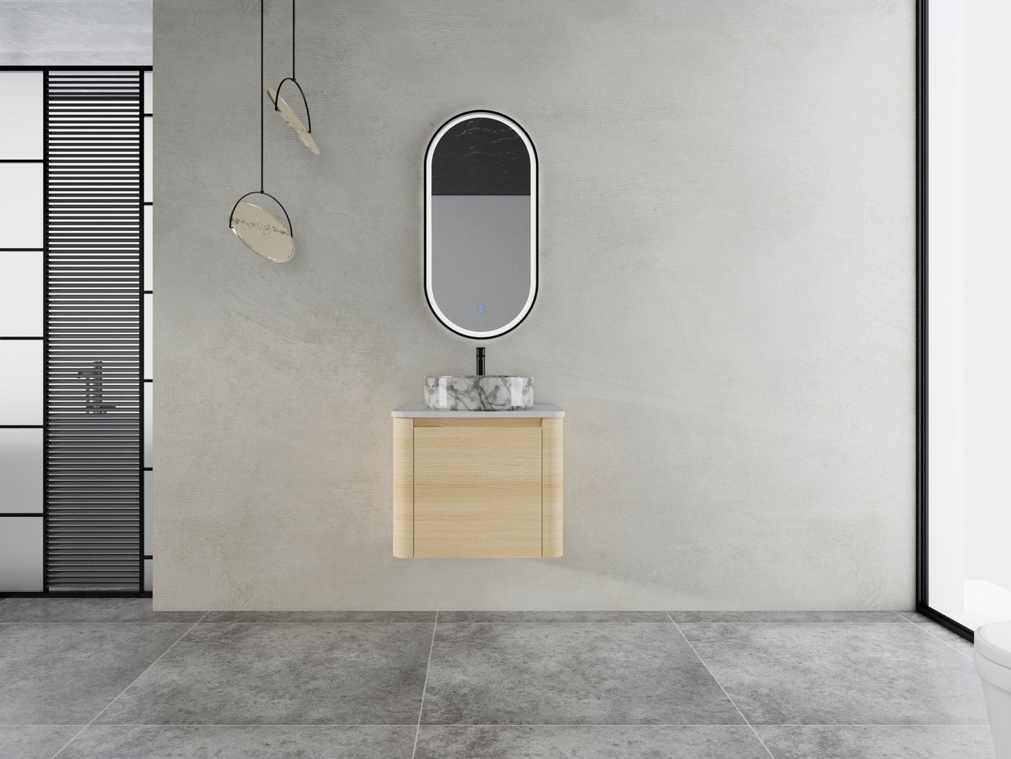 24'' Wall - Mounted Bathroom Vanity With Ceramic Art Sink & 1 - Soft - Close Door, KD - Packing, Plywood - 1st Choice Furniture Direct