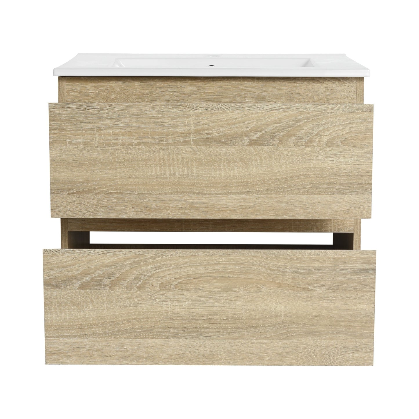 24' Wall - Mounted Bathroom Vanity With Ceramic Sink, 2 - Soft Close Drawers, KD - Package - 1st Choice Furniture Direct
