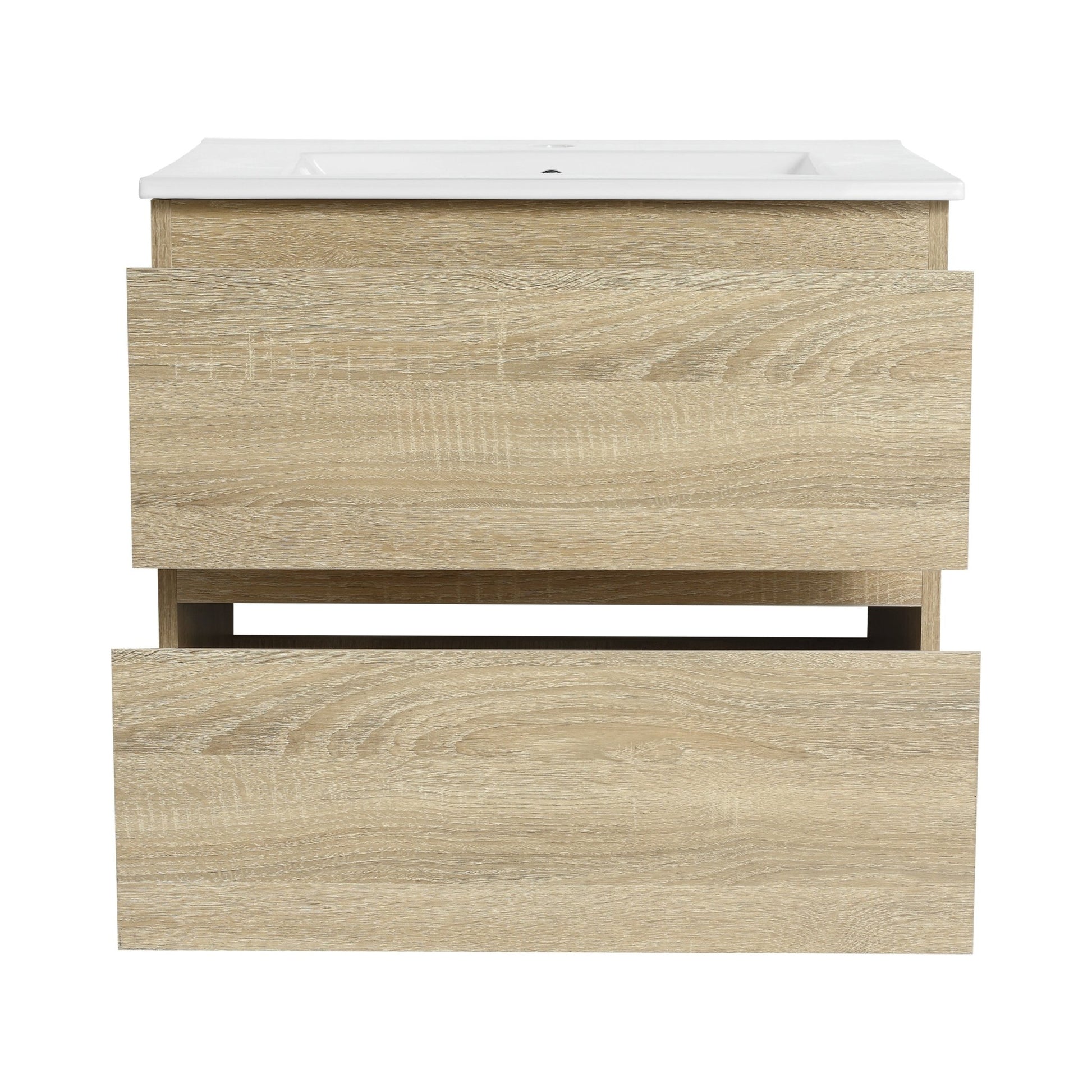 24' Wall - Mounted Bathroom Vanity With Ceramic Sink, 2 - Soft Close Drawers, KD - Package - 1st Choice Furniture Direct
