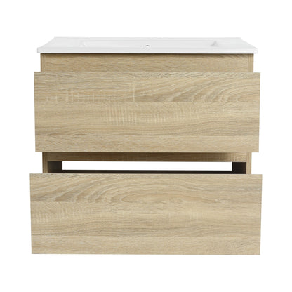 24' Wall - Mounted Bathroom Vanity With Ceramic Sink, 2 - Soft Close Drawers, KD - Package - 1st Choice Furniture Direct