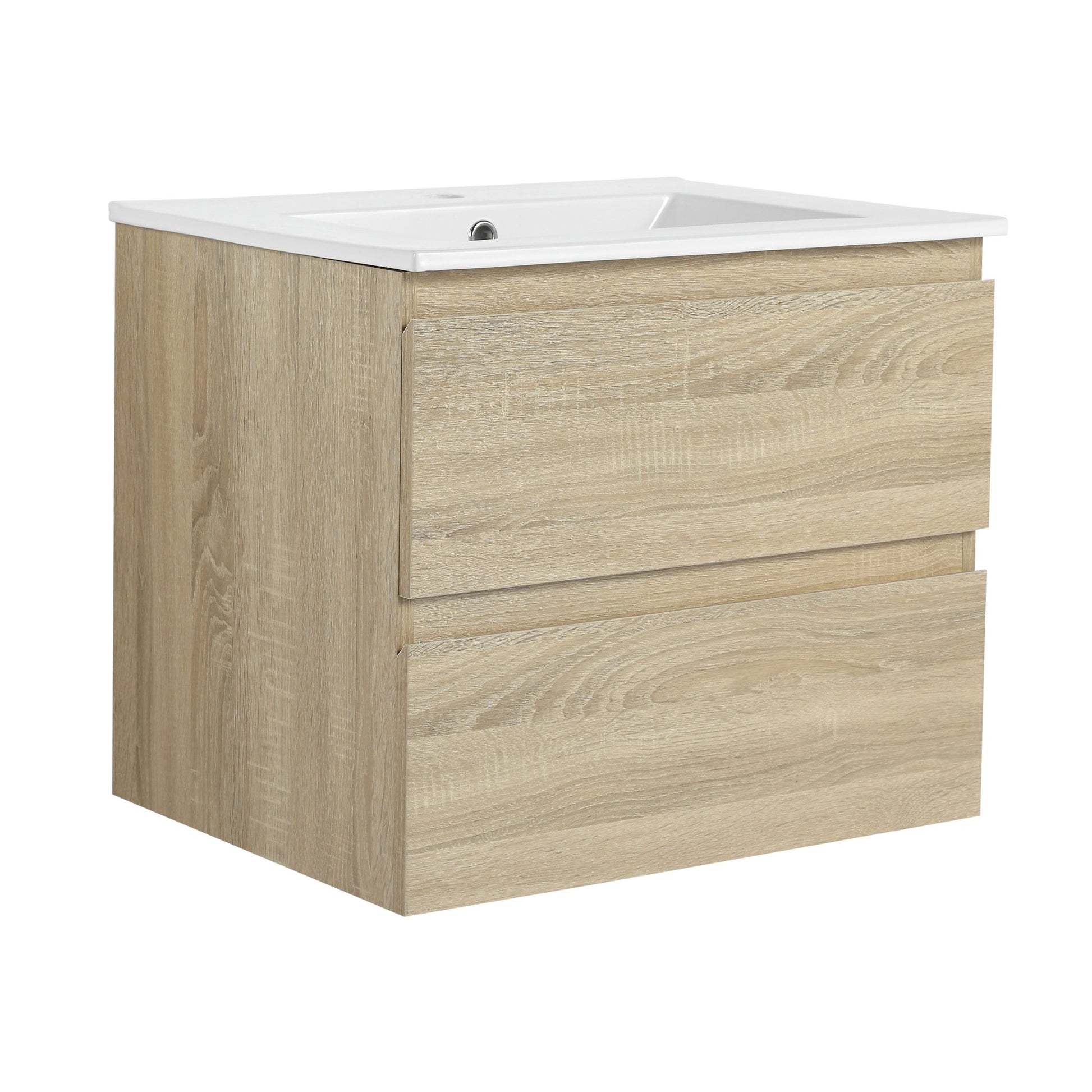 24' Wall - Mounted Bathroom Vanity With Ceramic Sink, 2 - Soft Close Drawers, KD - Package - 1st Choice Furniture Direct