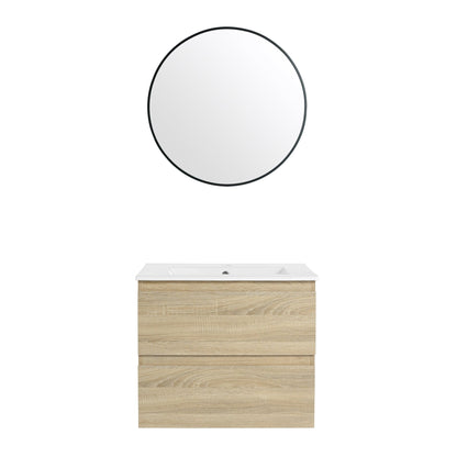 24' Wall - Mounted Bathroom Vanity With Ceramic Sink, 2 - Soft Close Drawers, KD - Package - 1st Choice Furniture Direct