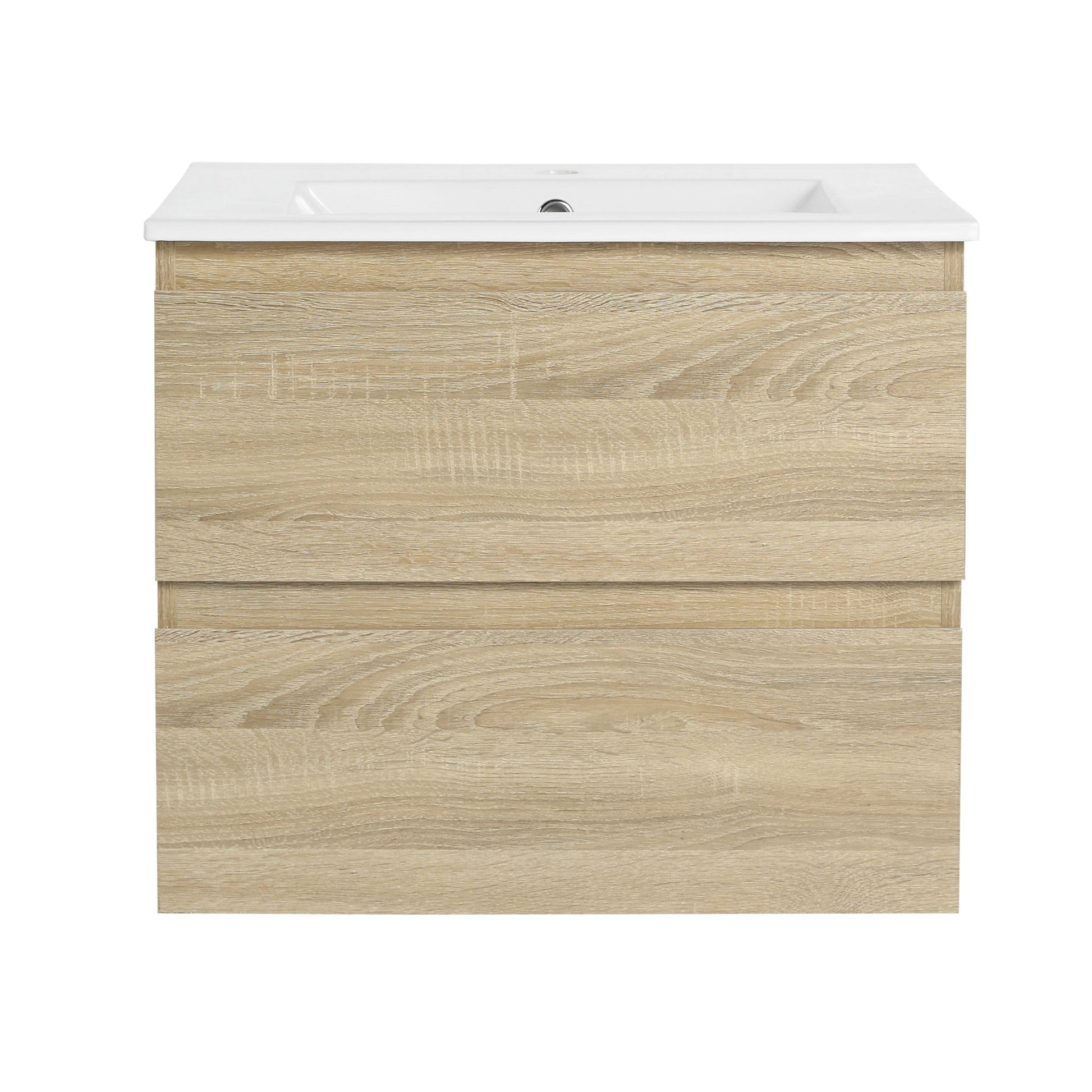 24' Wall - Mounted Bathroom Vanity With Ceramic Sink, 2 - Soft Close Drawers, KD - Package - 1st Choice Furniture Direct