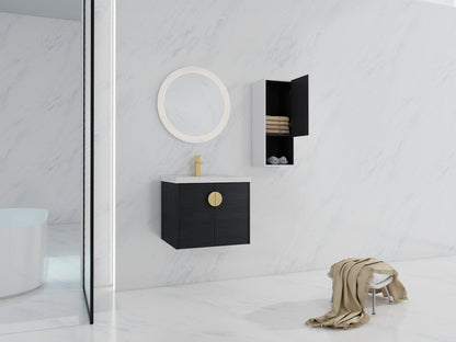 24' Wall - Mounted Bathroom Vanity With Ceramic Sink and Side Cabinet, Soft Close Doors, 00212WHK - 06324BCT Combination Cabinet(KD - Packing) - 1st Choice Furniture Direct