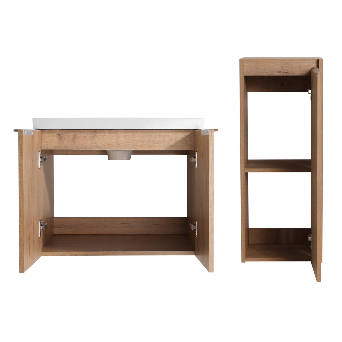 24' Wall - Mounted Bathroom Vanity With Sink and Side Cabinet, Soft Close Doors,00112IMO - 00624IMO Combination Cabinet(KD - Packing) - 1st Choice Furniture Direct