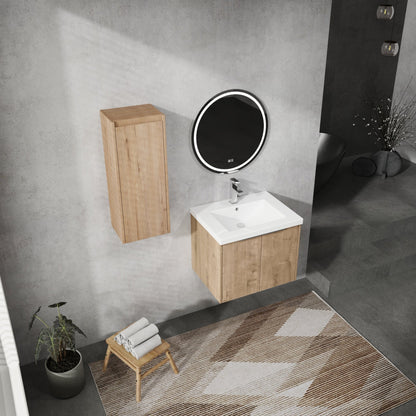 24' Wall - Mounted Bathroom Vanity With Sink and Side Cabinet, Soft Close Doors,00112IMO - 00624IMO Combination Cabinet(KD - Packing) - 1st Choice Furniture Direct
