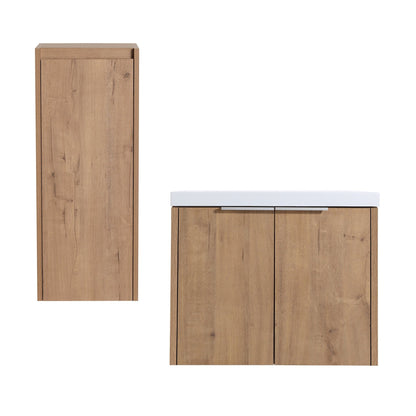 24' Wall - Mounted Bathroom Vanity With Sink and Side Cabinet, Soft Close Doors,00112IMO - 00624IMO Combination Cabinet(KD - Packing) - 1st Choice Furniture Direct