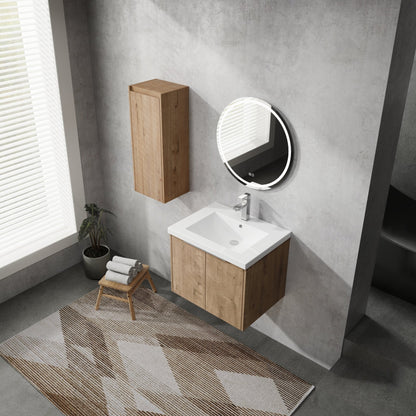 24' Wall - Mounted Bathroom Vanity With Sink and Side Cabinet, Soft Close Doors,00112IMO - 00624IMO Combination Cabinet(KD - Packing) - 1st Choice Furniture Direct