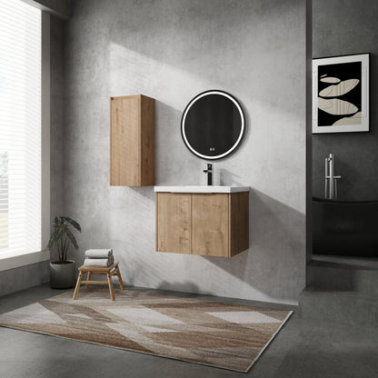 24' Wall - Mounted Bathroom Vanity With Sink and Side Cabinet, Soft Close Doors,00112IMO - 00624IMO Combination Cabinet(KD - Packing) - 1st Choice Furniture Direct