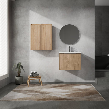 24' Wall - Mounted Bathroom Vanity With Sink and Side Cabinet, Soft Close Doors,00112IMO x 2 - 00624IMO Combination Cabinet(KD - Packing) - 1st Choice Furniture Direct