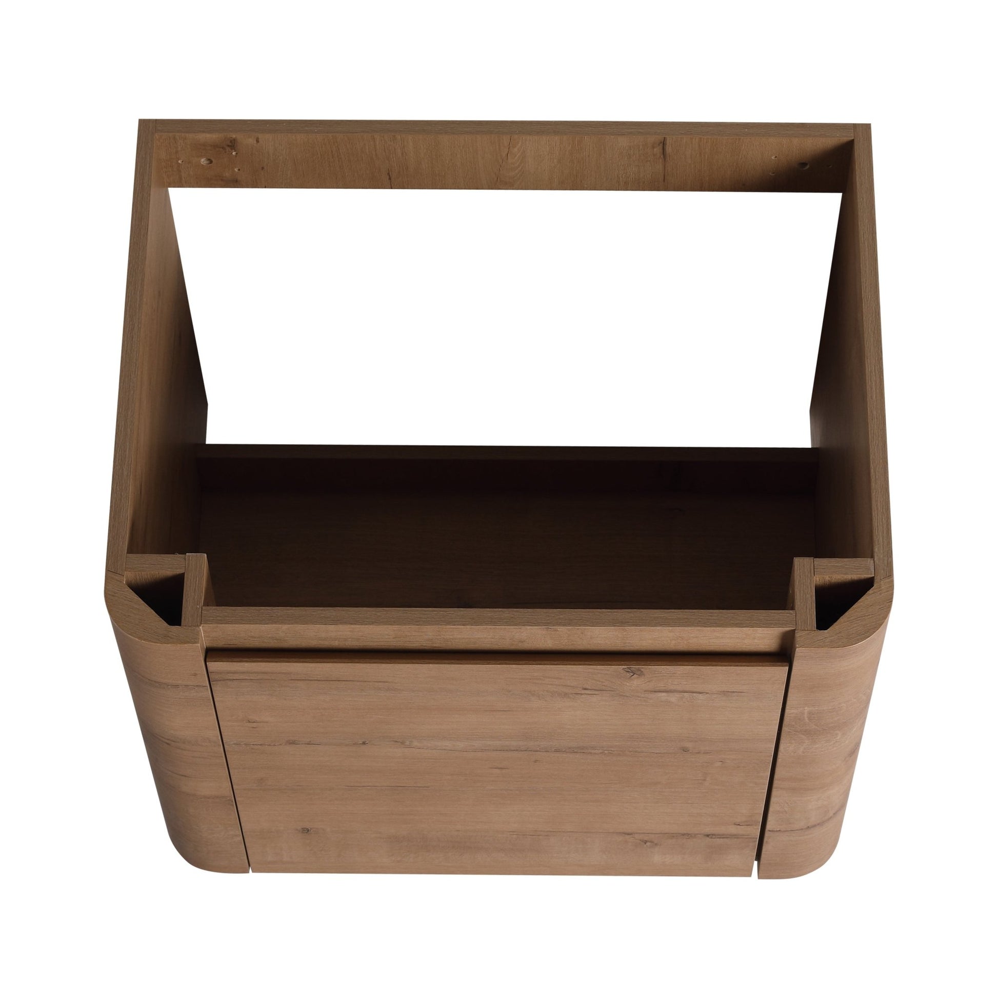 24'' Wall-Mounted Bathroom Vanity with White Ceramic Sink & 1-Soft-Close Door, KD-Packing, Plywood - 1st Choice Furniture Direct