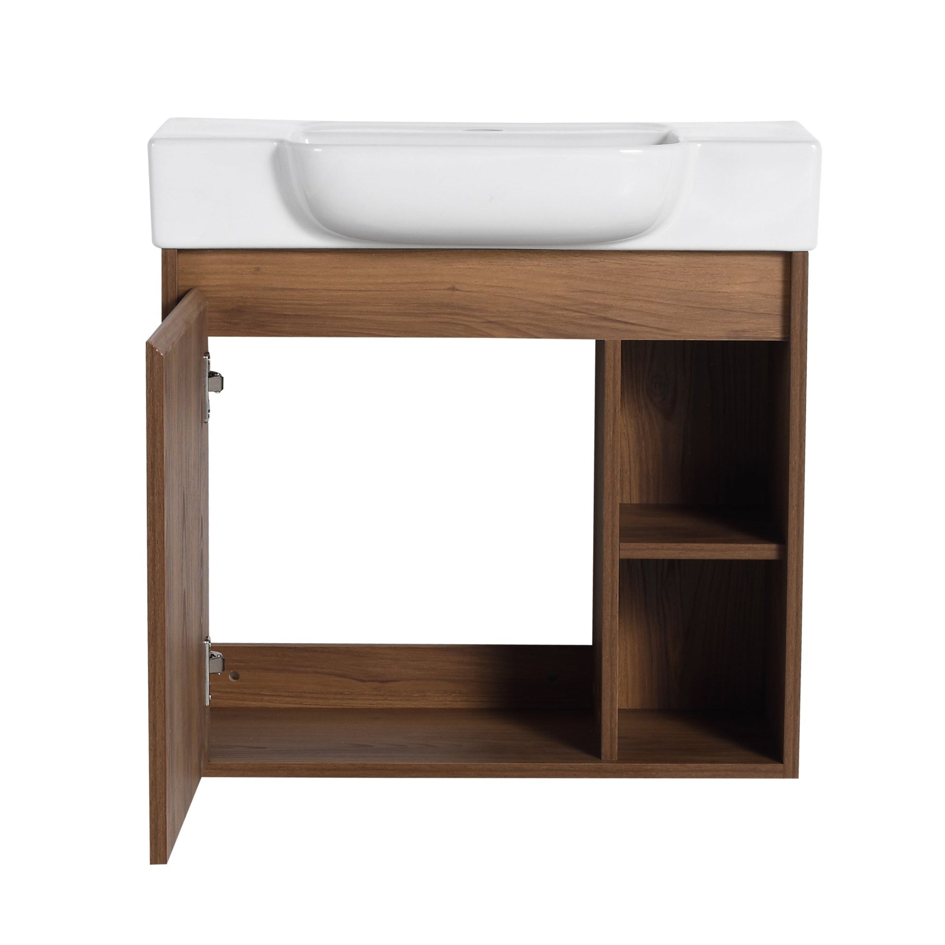 24'' Wall - Mounted Bathroom Vanity with White Ceramic Sink & Soft - Close Door, KD - Packing - 1st Choice Furniture Direct