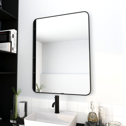 24 x 32 Inch Bathroom Mirror Black Aluminum Frame - 1st Choice Furniture Direct
