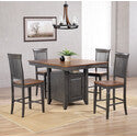 Sunset Trading Dakota 5 Piece Counter Height Extendable 42-54" Pub Dining Room Kitchen Bistro Table Set t