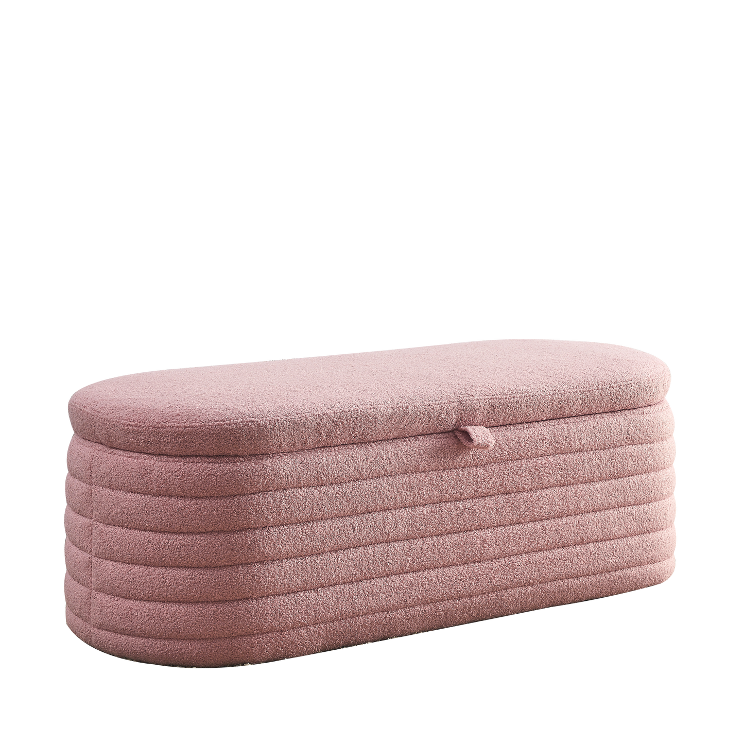 1st Choice Modern Storage Ottoman Bench Upholstered Fabric in Pink