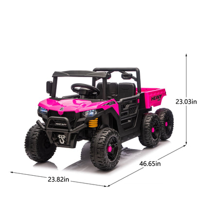 24V 440W Kids Ride On Six - wheel Electric Dump Truck W/ PC 2.4G, 4WD,Upgraded anti - collision bar,Six - wheel Suspension, Bluetooth &with Music and Storie,Speeds 1.86 - 3.41 MPH for Kids Aged 3 - 5 - 1st Choice Furniture Direct