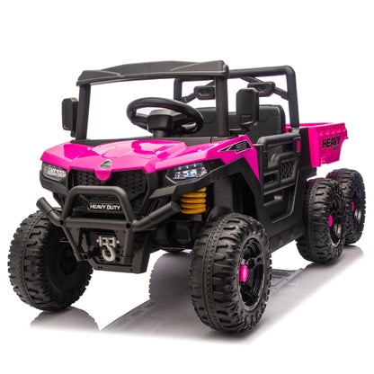 24V 440W Kids Ride On Six - wheel Electric Dump Truck W/ PC 2.4G, 4WD,Upgraded anti - collision bar,Six - wheel Suspension, Bluetooth &with Music and Storie,Speeds 1.86 - 3.41 MPH for Kids Aged 3 - 5 - 1st Choice Furniture Direct