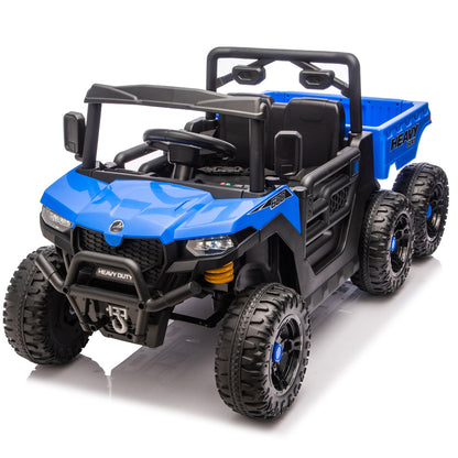 24V Kids Ride On Dump Truck with Remote Control, LED Lights & Electric Rear Bucket - 1st Choice Furniture Direct