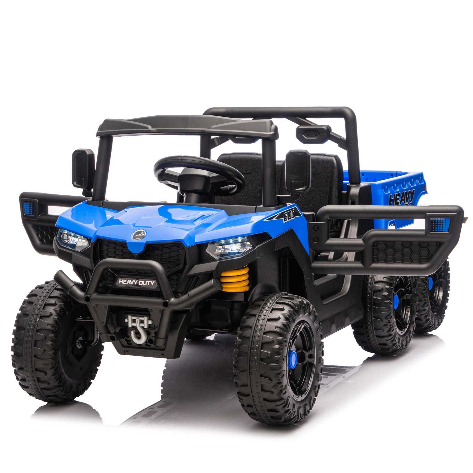 24V Kids Ride On Dump Truck with Remote Control, LED Lights & Electric Rear Bucket - 1st Choice Furniture Direct