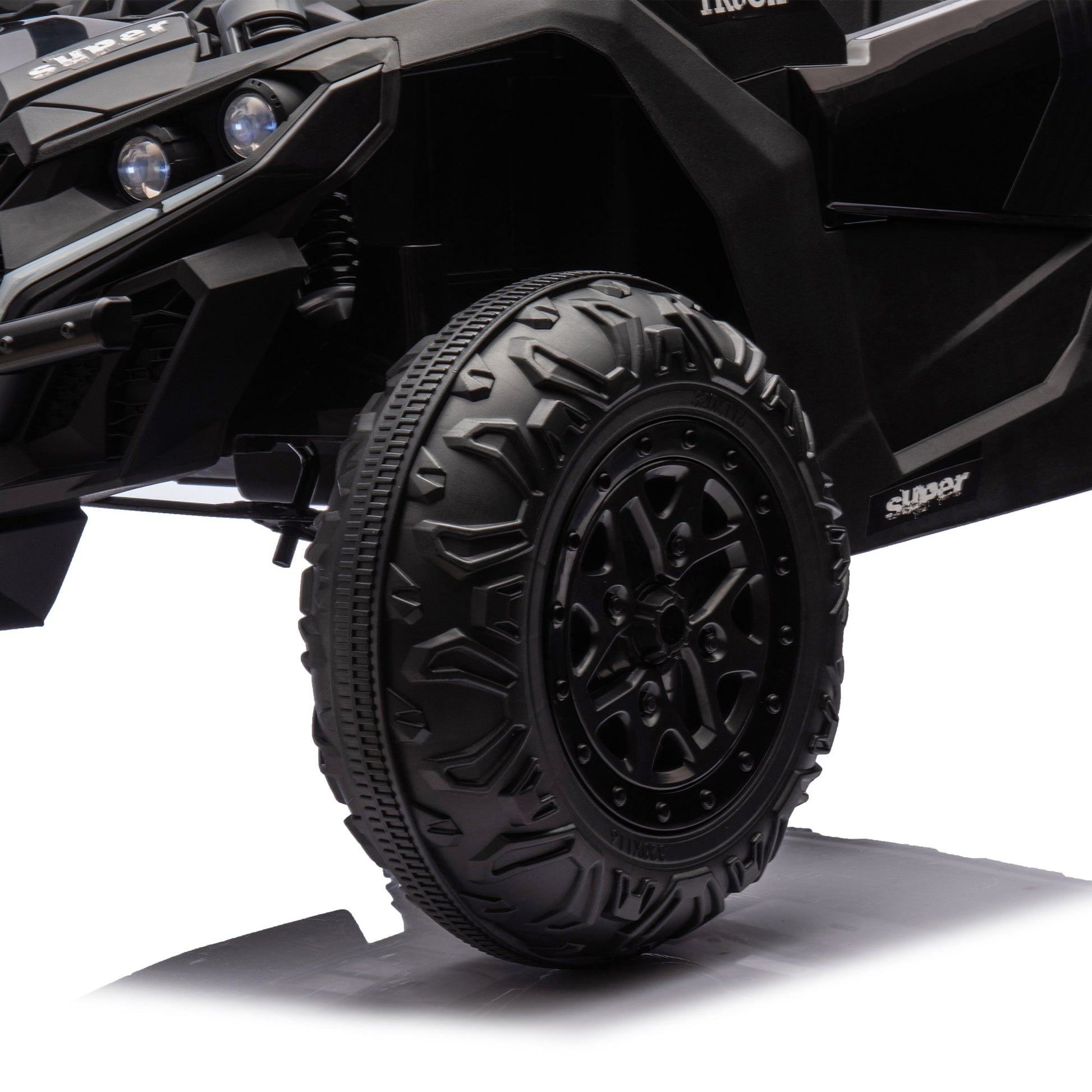24V Two - Seater Kids Ride On UTV W/Parents Remote Control,Four - Wheel Suspension,Slow Start,Large wheel design,Anti - collision bar,Storage space,Music,USB,Bluetooth,Volume control,LED lights for Kids 3+. - 1st Choice Furniture Direct