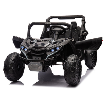24V Two - Seater Kids Ride On UTV W/Parents Remote Control,Four - Wheel Suspension,Slow Start,Large wheel design,Anti - collision bar,Storage space,Music,USB,Bluetooth,Volume control,LED lights for Kids 3+. - 1st Choice Furniture Direct