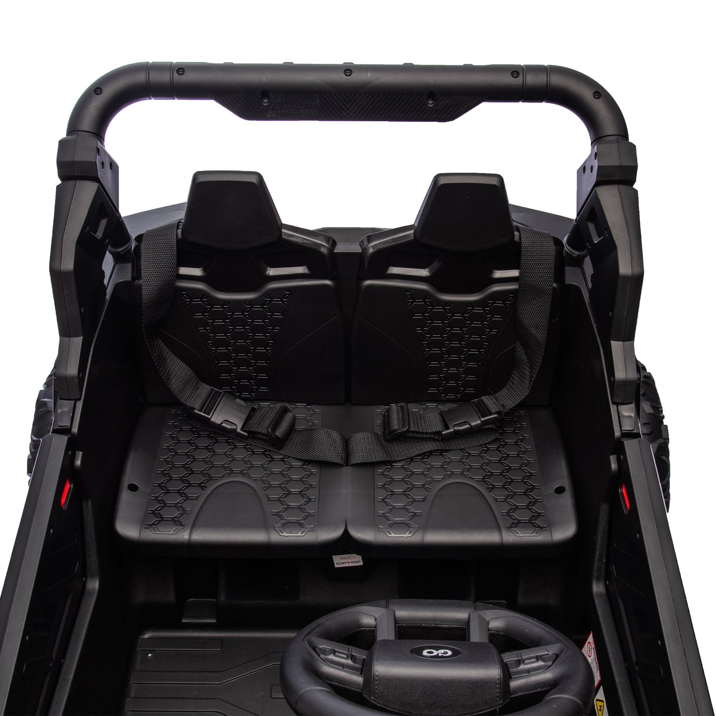 24V Two - Seater Kids Ride On UTV W/Parents Remote Control,Four - Wheel Suspension,Slow Start,Large wheel design,Anti - collision bar,Storage space,Music,USB,Bluetooth,Volume control,LED lights for Kids 3+. - 1st Choice Furniture Direct