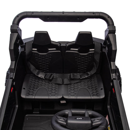 24V Two - Seater Kids Ride On UTV W/Parents Remote Control,Four - Wheel Suspension,Slow Start,Large wheel design,Anti - collision bar,Storage space,Music,USB,Bluetooth,Volume control,LED lights for Kids 3+. - 1st Choice Furniture Direct