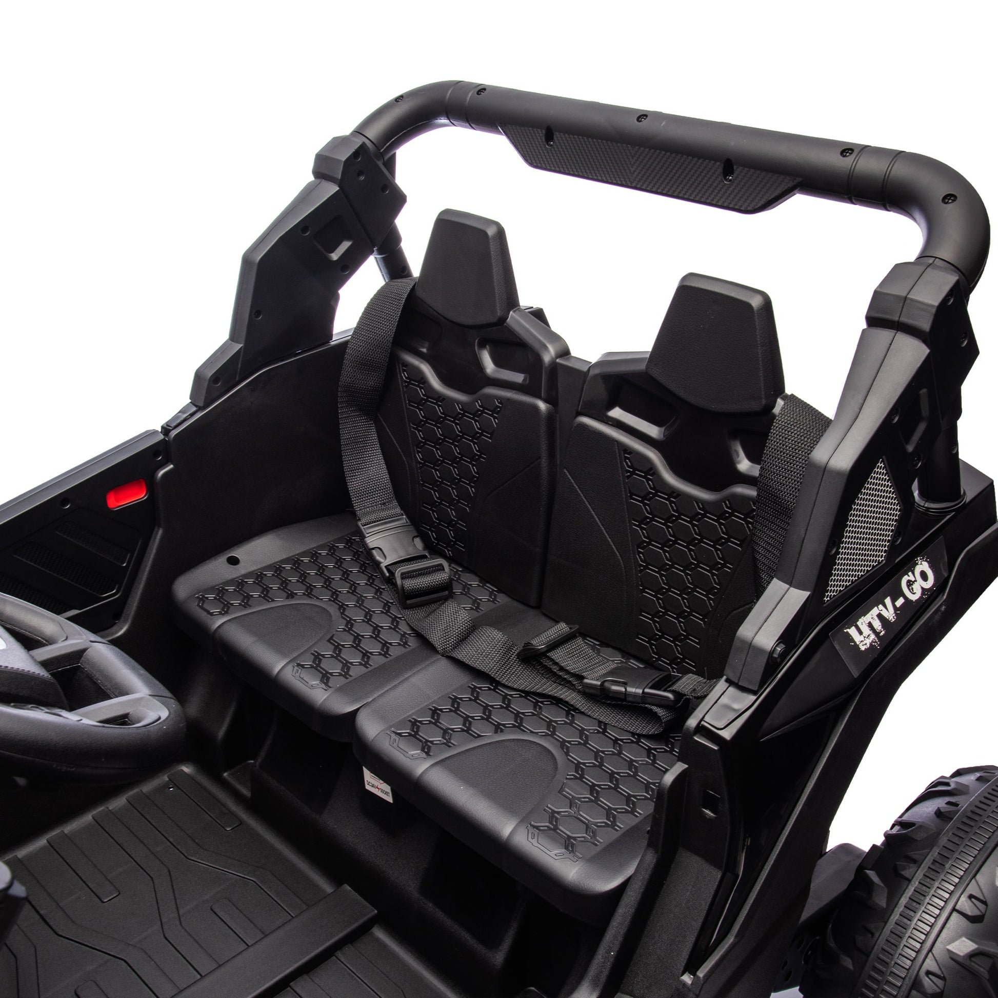 24V Two - Seater Kids Ride On UTV W/Parents Remote Control,Four - Wheel Suspension,Slow Start,Large wheel design,Anti - collision bar,Storage space,Music,USB,Bluetooth,Volume control,LED lights for Kids 3+. - 1st Choice Furniture Direct