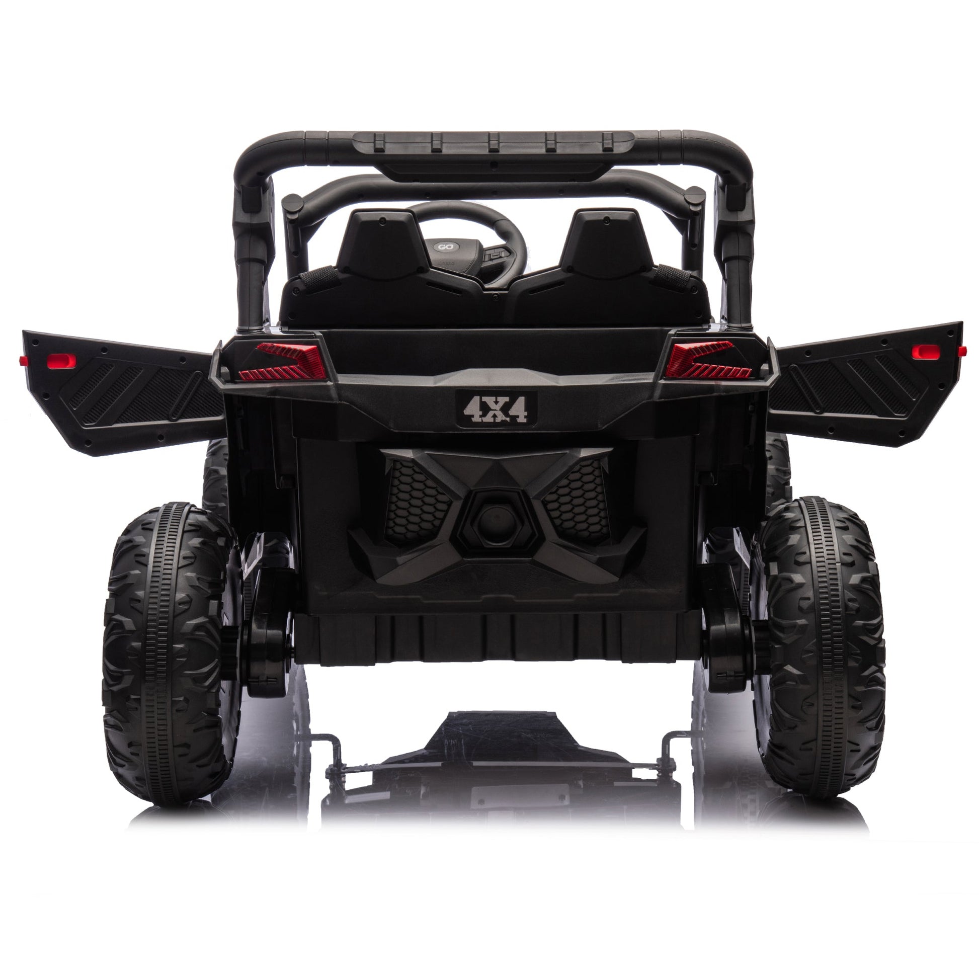 24V Two - Seater Kids Ride On UTV W/Parents Remote Control,Four - Wheel Suspension,Slow Start,Large wheel design,Anti - collision bar,Storage space,Music,USB,Bluetooth,Volume control,LED lights for Kids 3+. - 1st Choice Furniture Direct