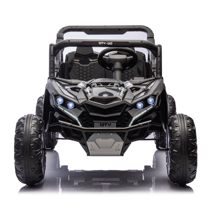 24V Two - Seater Kids Ride On UTV W/Parents Remote Control,Four - Wheel Suspension,Slow Start,Large wheel design,Anti - collision bar,Storage space,Music,USB,Bluetooth,Volume control,LED lights for Kids 3+. - 1st Choice Furniture Direct