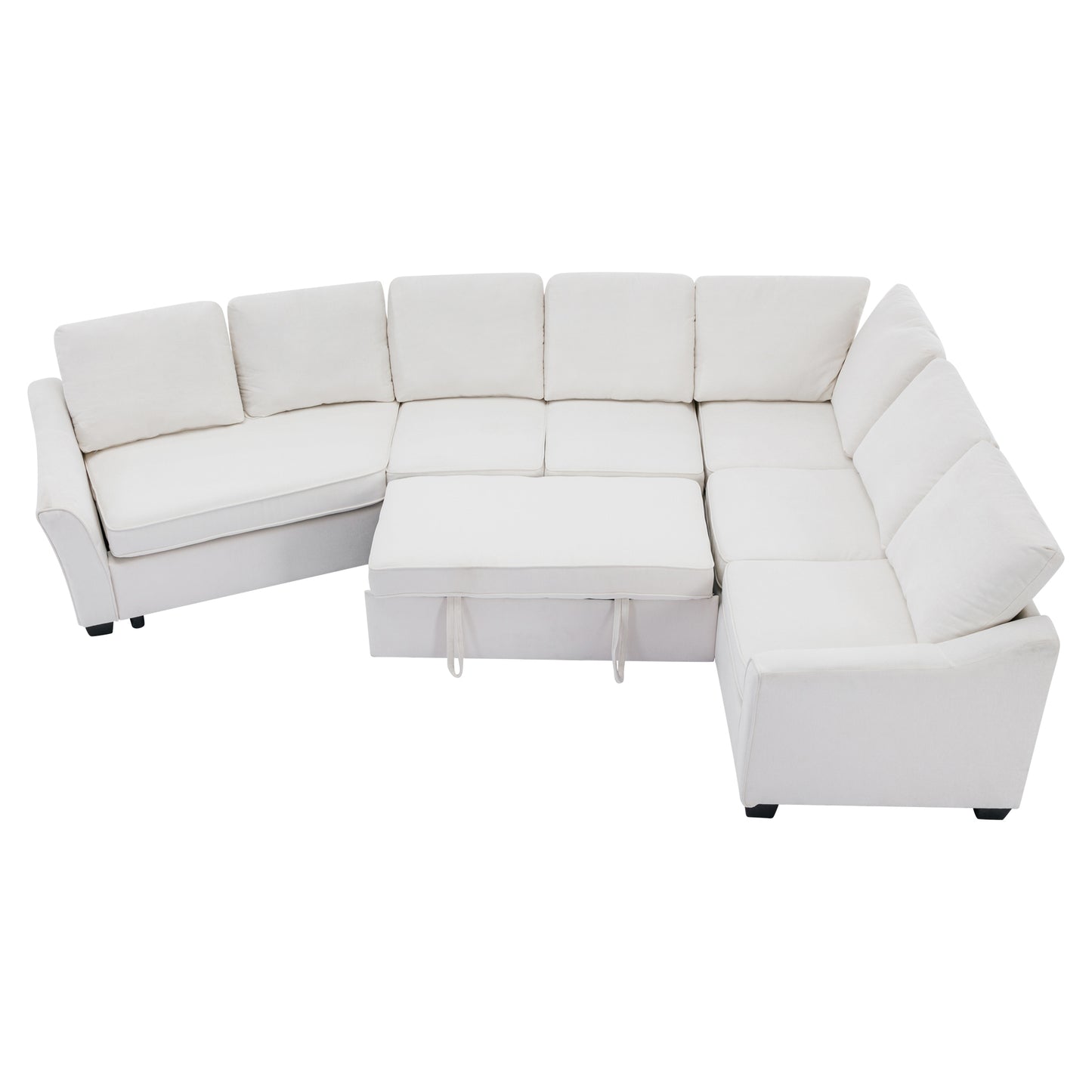 1st Choice Sectional Sleeper Sofa with Pull-Out Bed Modern L-Shape