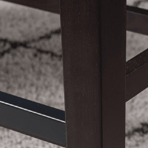 26' Contemporary Upholstered Saddle Counter Stool with Nailhead Trim (Set of 4), Dark Brown - 1st Choice Furniture Direct