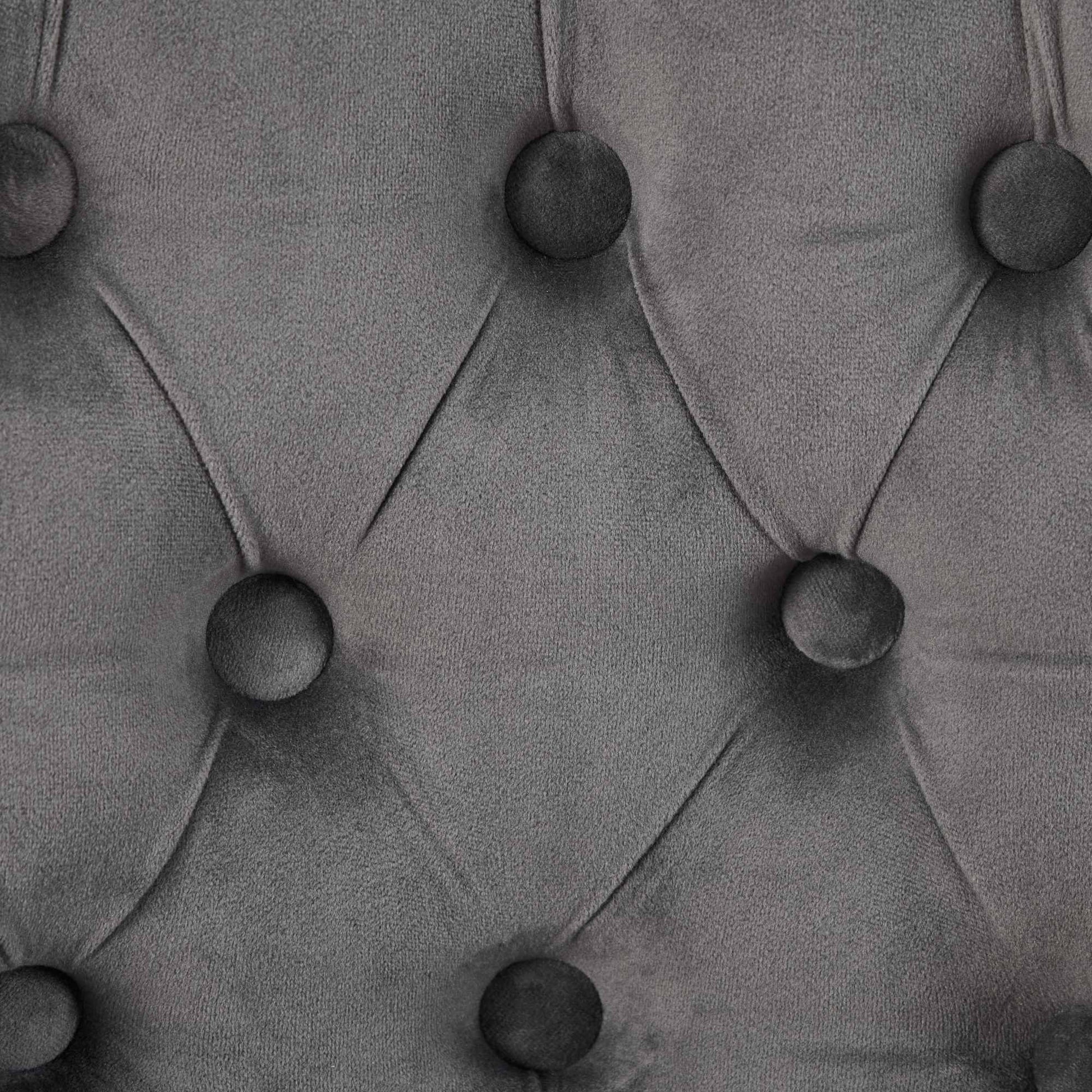 26' Counter Height Bar Stools Set of 2, 360° Swivel Stools with Back & Hand - Tufted Button - Trimmed Edges, Upholstered Velvet Kitchen Counter Stools on Wood Legs,Gray,SW1868GY - 1st Choice Furniture Direct