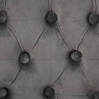 26' Counter Height Bar Stools Set of 2, 360° Swivel Stools with Back & Hand - Tufted Button - Trimmed Edges, Upholstered Velvet Kitchen Counter Stools on Wood Legs,Gray,SW1868GY - 1st Choice Furniture Direct