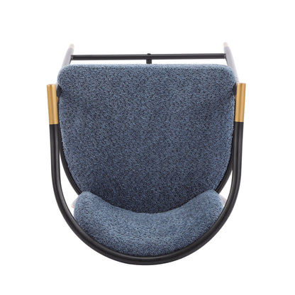 26' H Upholstered Counter Stool with Metal Frame (Set of 2) - Navy blue - 1st Choice Furniture Direct