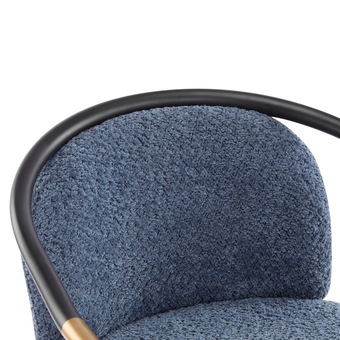 26' H Upholstered Counter Stool with Metal Frame (Set of 2) - Navy blue - 1st Choice Furniture Direct