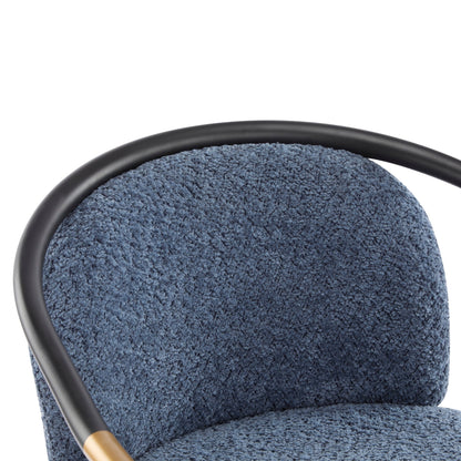 26' H Upholstered Counter Stool with Metal Frame (Set of 2) - Navy blue - 1st Choice Furniture Direct