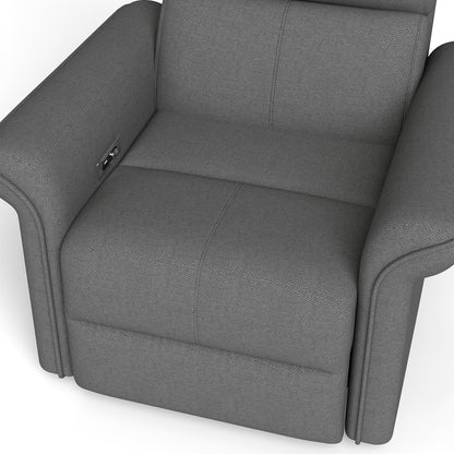 270° Power Swivel Rocker Recliner Chair for Adult,Rocking Glider Nursery Recliner for Small Spaces,Fabric Rocking Chair for Nursery,Single Sofa Recliner for Home Theater Living Room Bedroom(Dark Gray) - 1st Choice Furniture Direct