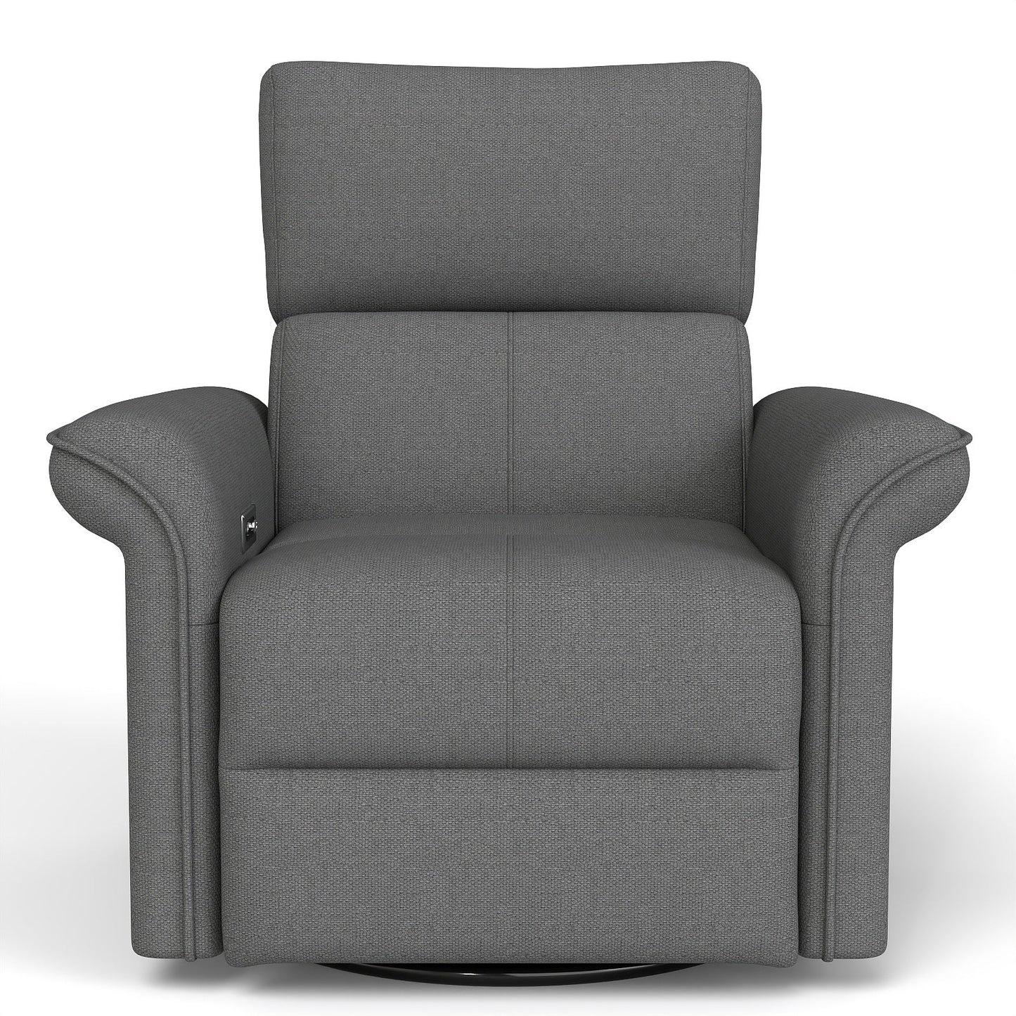 270° Power Swivel Rocker Recliner Chair for Adult,Rocking Glider Nursery Recliner for Small Spaces,Fabric Rocking Chair for Nursery,Single Sofa Recliner for Home Theater Living Room Bedroom(Dark Gray) - 1st Choice Furniture Direct